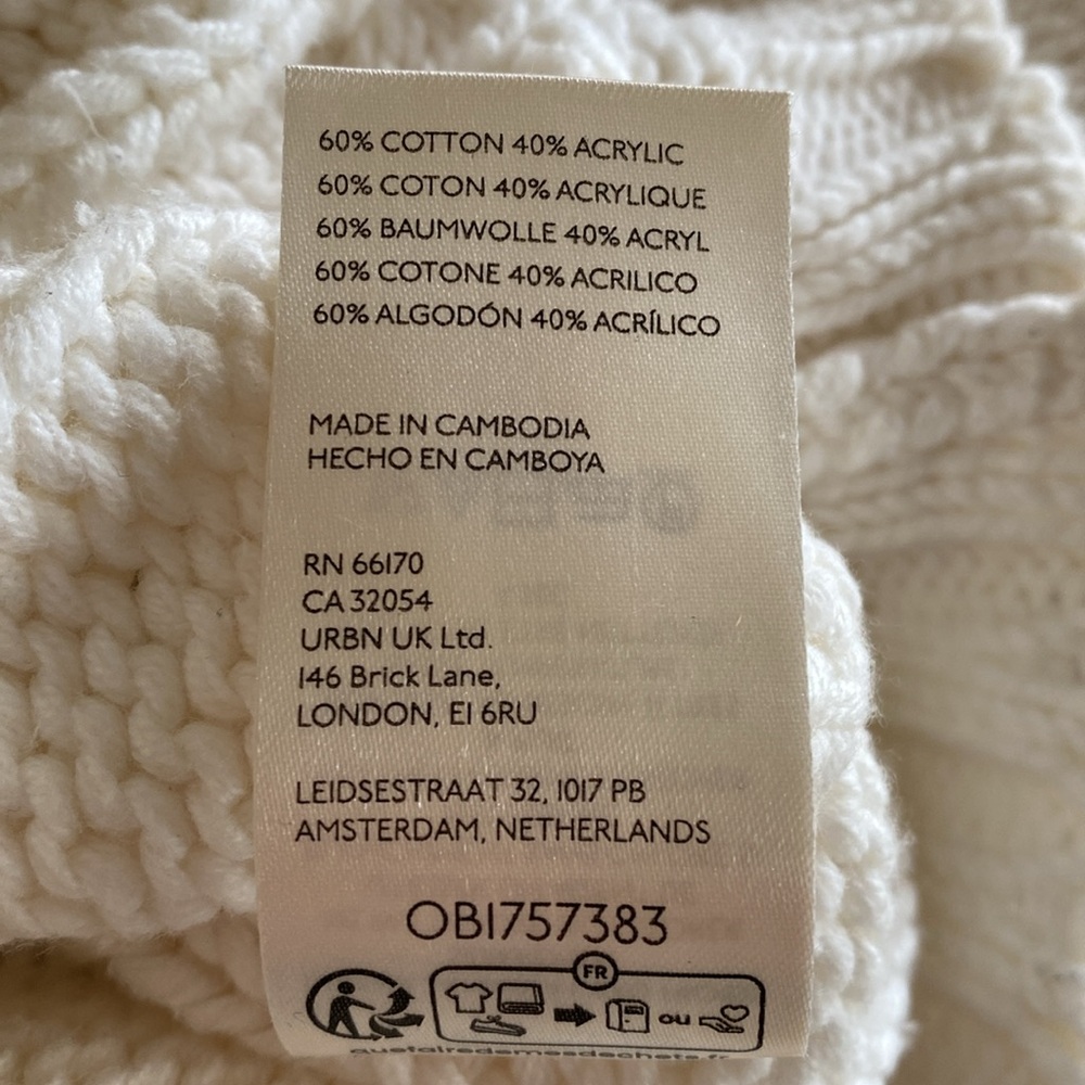 Free People Cream Cable Knit Scoop Neck Sweater - Picture 11 of 15